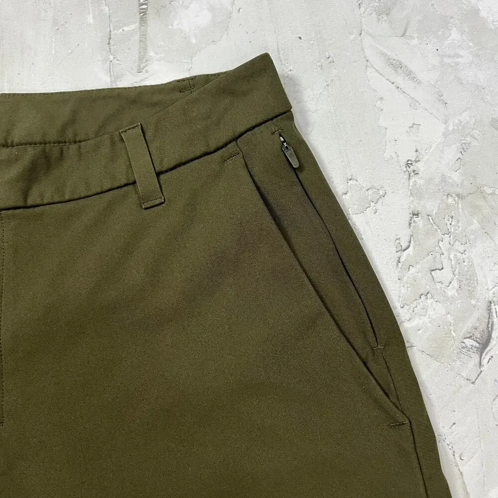 Lululemon Commission Pant MENS 33x26 SHORT Olive Green ABC Chino RUNS SMALL